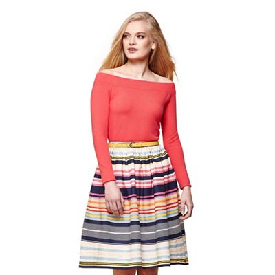 Multicoloured stripe skirt